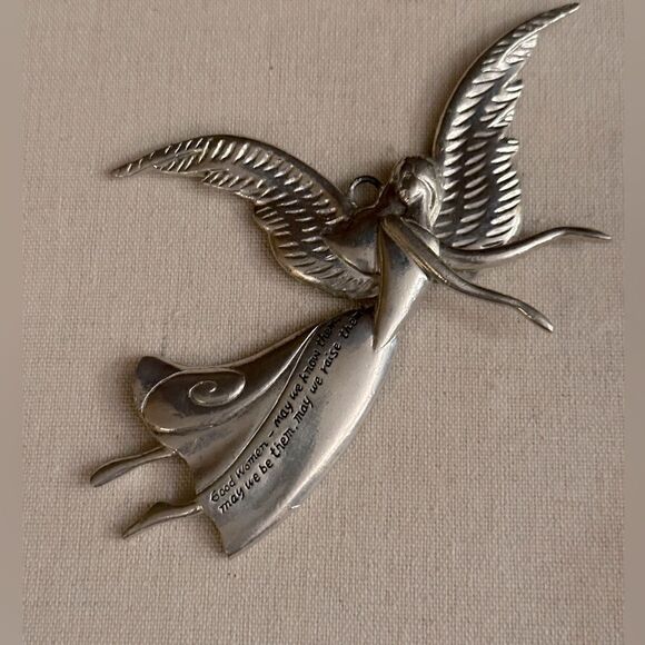 Vintage Silver Angel with engraved sentiment - Picture 1 of 7